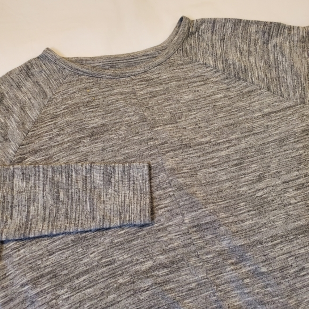 Rag‎ &Bone Split Open Back Lightweight Sweater Heather Gray L/S Women's Medium